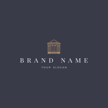 Vector logo design template for boutique, hotel, restaurant, jewelry shop, boutique.のイラスト素材
