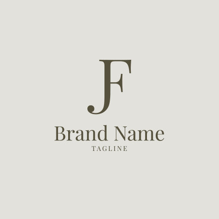 Initial Letter J Logo Template Design Vector, Elegant luxury letter logoのイラスト素材