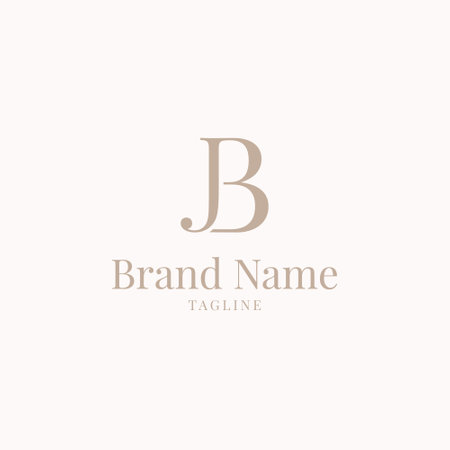 Initial Letter B Logo Template Vector Design. Elegant luxury letter B logo template vector illustrationのイラスト素材