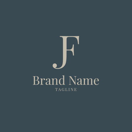 Initial Letter J Logo Template Vector Design. Elegant luxury business sign.のイラスト素材