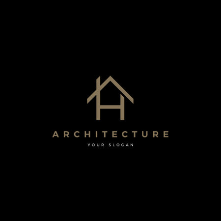 abstract letter A house logo design vector icon element template - vectorのイラスト素材