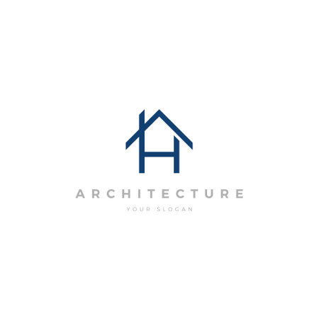 Architecture logo vector template, Creative Architect logo with modern conceptのイラスト素材