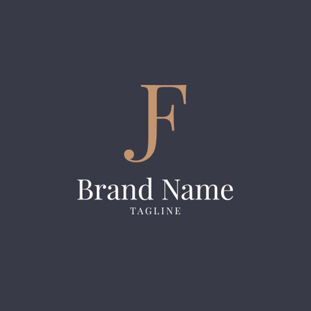 Initial Letter J Logo Template Design Vector, Elegant luxury logoのイラスト素材