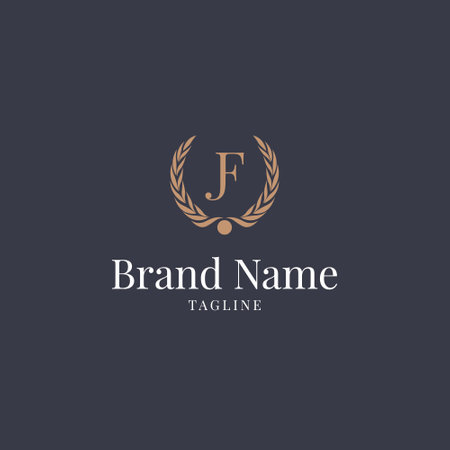 Initial Letter J Logo Template Vector Design. Elegant luxury letter J logo designのイラスト素材