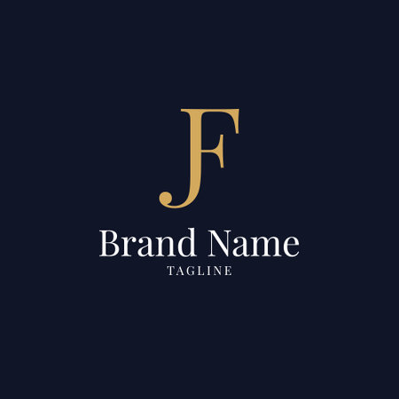 Initial Letter J Logo Template Vector Design. Elegant luxury logo designのイラスト素材