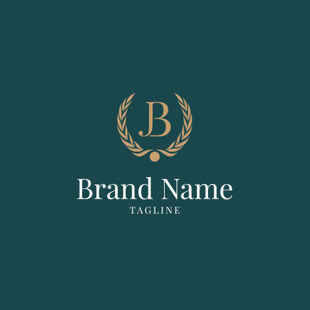 Alphabetic logo design with elegent design and typography vectorのイラスト素材