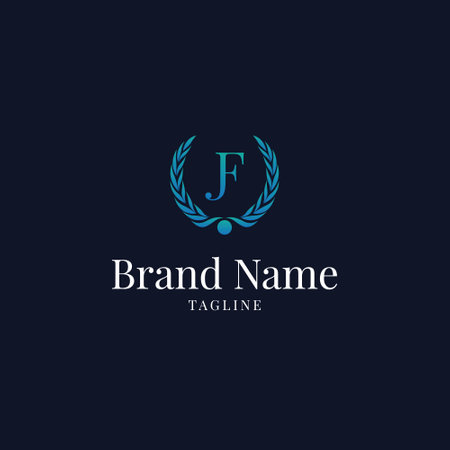 Initial Letter F Logo Template vector icon illustration designabstract luxury logoのイラスト素材