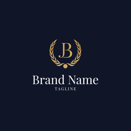 Initial Letter B Logo Template vector icon design. Elegant luxury logo designのイラスト素材