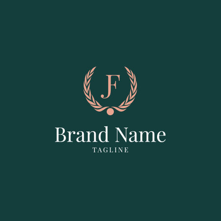 Initial Letter J Logo Template Design Vector, Elegant luxury letter logoのイラスト素材