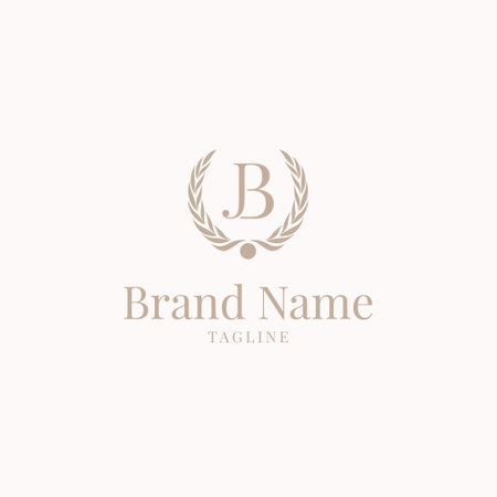 Luxury letter B monogram logo template vector icon illustration designのイラスト素材