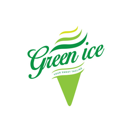 Ice cream logo design template. Ice cream icon. Vector illustration.のイラスト素材