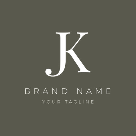Initial Letter JK Logo Template Design Vector, Business and Corporate Identityのイラスト素材