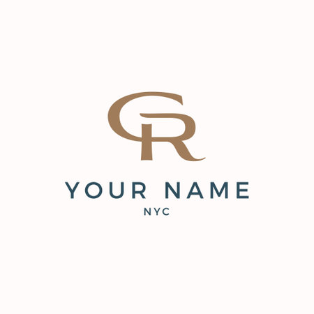 Initial Letter GR Logo Template Design Vector, Emblem, Design Concept, Creative Symbolのイラスト素材