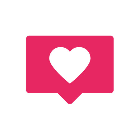 Speech bubble with heart icon. Flat design style eps 10