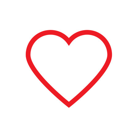 Heart icon. Love icon. Valentine's day symbol. Flat design style.のイラスト素材