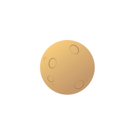 Moon icon in trendy flat style isolated on white background. Vector illustration.のイラスト素材
