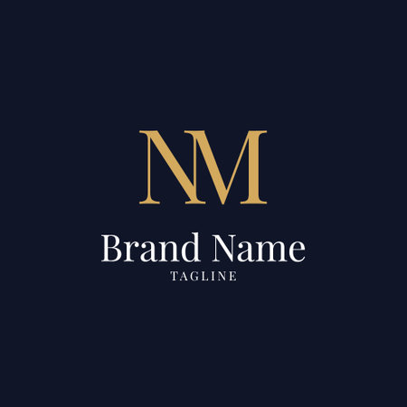 Initial Letter M Logo Template Design Vector, Emblem, Design Concept, Creative Symbolのイラスト素材