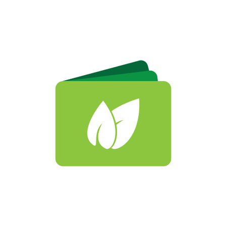 Leaf icon in flat color style. Nature eco ecology environment protectionのイラスト素材