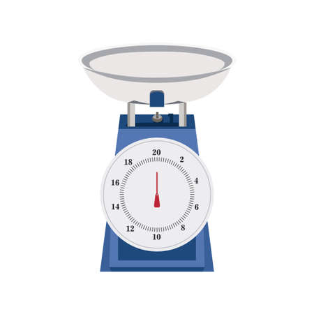 Weighing scale analog cartoon illustrationのイラスト素材