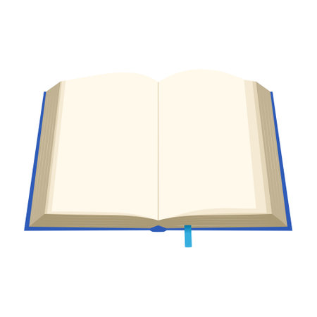 Book vector design isolated on white background. Education vector illustration. Blank open book. Top viewのイラスト素材