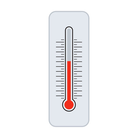 Medical thermometer flat icon isolated on a white background. Health care. Vector illustration