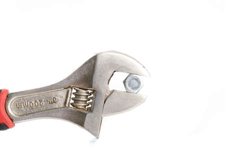 French screw key wrench isolated on white backgorund