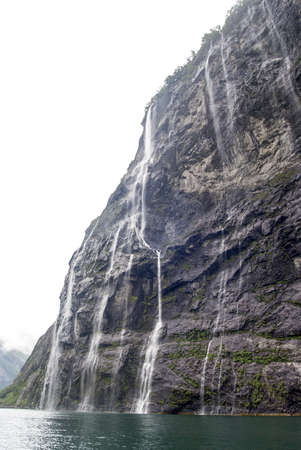 Seven Sister Waterfall Geiranger Norway - Travel Destinationの写真素材
