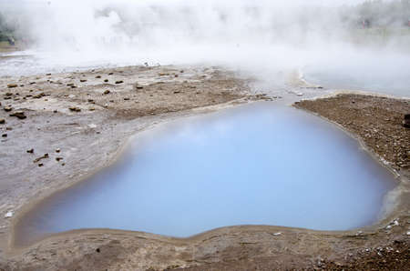 Iceland - Blesi Geysir - Golden Circle - Europe Travel Destination - The Most Famous Sights Of The Islandの写真素材