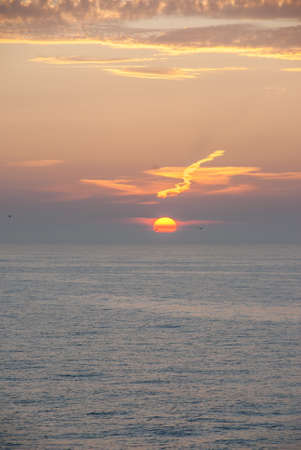 Landscape - Beautiful sunset on the sea - Romantic and peacefulの写真素材