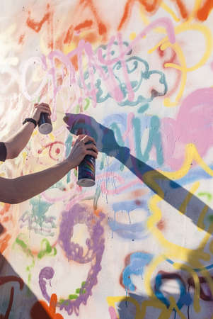 Graffiti - Street art - Hip hop - Media culture - Symbols and meaningsの写真素材