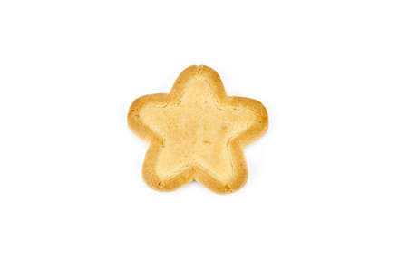 Bakery - Star shaped biscuit - Isolated on whiteの写真素材