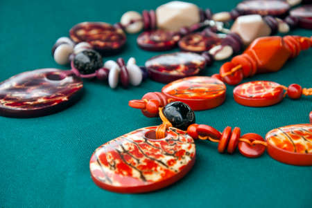 Tagua Jewelry - Vegetable Ivory Jewelry - Tagua Nut Necklaces With Earrings - Animal Friendly Accessories - Organic Accessories - South Americaの写真素材