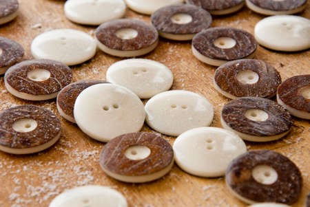 Handmade Tagua Nut Buttons Natural White With Bark - Vegetable Ivory Buttons - Animal Friendly...