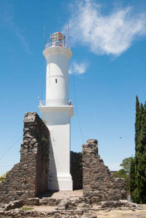 Uruguay - Lighthouse And Convent Ruins Of The 17Th Century - Convent Of San Francisco - Colonia Del Sacramento - World Heritage Site By UNESCOのeditorial素材
