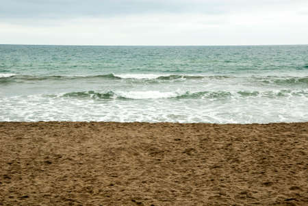 View of a Beach in Manta - Ecuador - Travel Destination - South Americaの写真素材