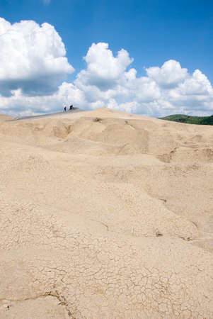 Romania, Buzau, Berca - Active Mud Volcanoes, Muddy Volcanoes Reservation in Mountains, View...