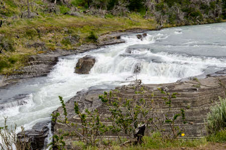 South America - Patagonia - Torres del Paine National Park in a cloudy day - Beautiful natural landscape - Travel Destination - Landmarkの写真素材