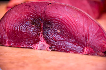 Fresh Raw Tuna Fish Steaks.の写真素材