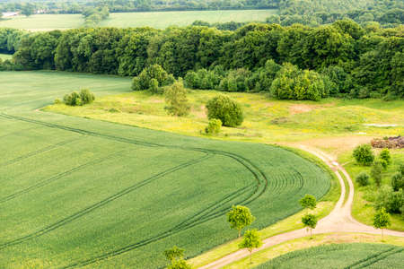 Aerial view of Buckinghamshire Landscape - United Kingdom - Hot air balloon aerial photography