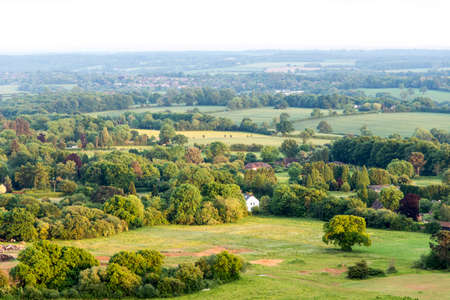 Aerial view of Buckinghamshire Landscape - United Kingdom - Hot air balloon aerial photography