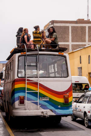 Peruvian Street Lifestyle - Trujillo - Peru - South America - Travel Sertinationのeditorial素材