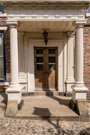 Old door in Durham - United Kingdom - Vintage english architectureのeditorial素材