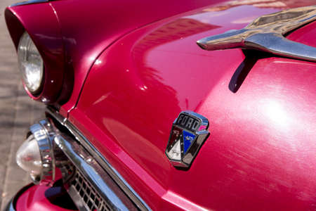 Fancy Old Cars - editorial image - Havana, Cuba. Colorful classic 1950's cars. Photo taken in...