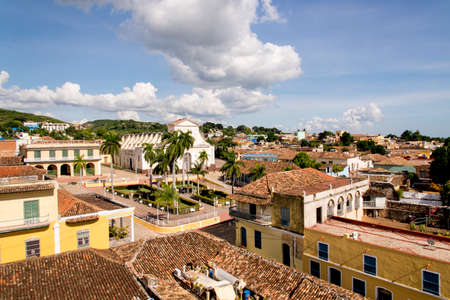 Old Colonial Village of Trinidad, Cuba. Trinidad is a town in central Cuba, known for its colonial old town and cobblestone streets. Photo taken on 3rd of November 2019の写真素材