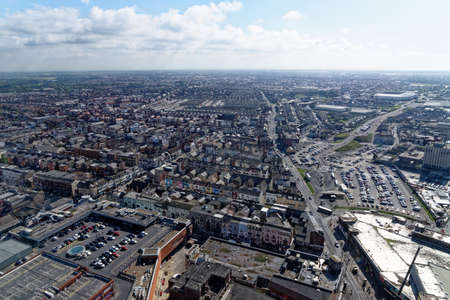View from the top of Blackpool Tower - Blackpool, Lancashire, North West England - United Kingdom. 19th of September 2019のeditorial素材