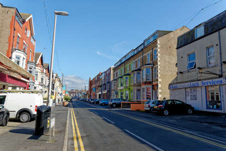 Street view in Blackpool, Lancashire, England, United Kingdom. Photo taken on 19th of September 2019のeditorial素材
