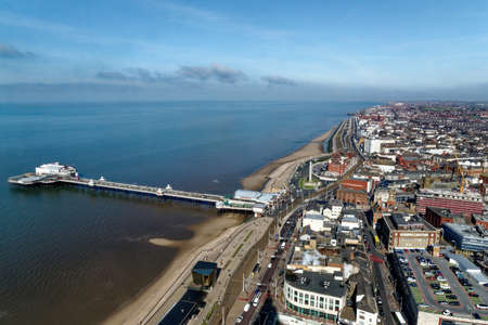 View from the top of Blackpool Tower - Blackpool, Lancashire, North West England - United Kingdom. 19th of September 2019のeditorial素材