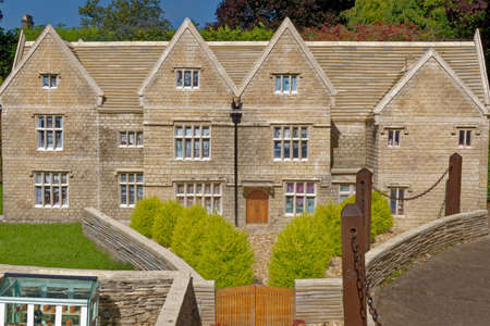 The Famous Model Village in Bourton on the Water, Cotswolds Gloucestershire, England. Photo taken on 26th of August 2019のeditorial素材