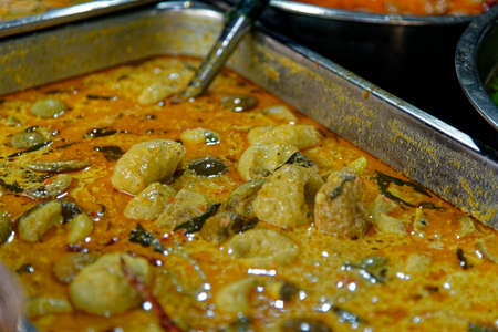 Thai chiken curry. Traditional thai street foodの写真素材