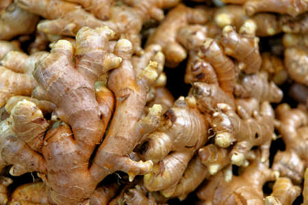 Freshly root ginger in Street Food Market - Bangkok - Thailand